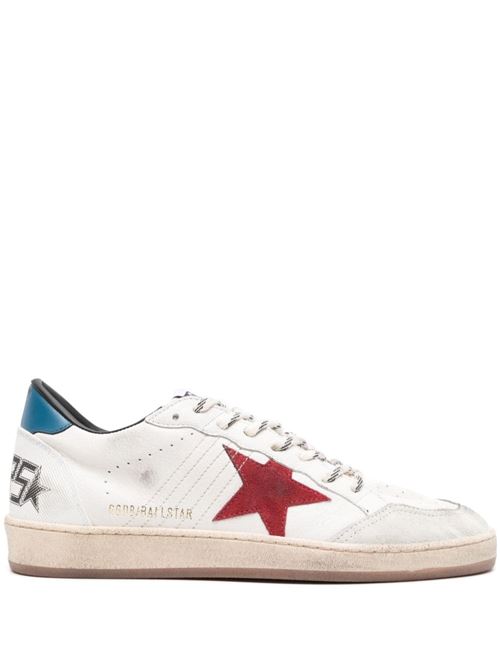 White/multicolour calf leather sneaker Golden Goose | GMF00117F00540311716